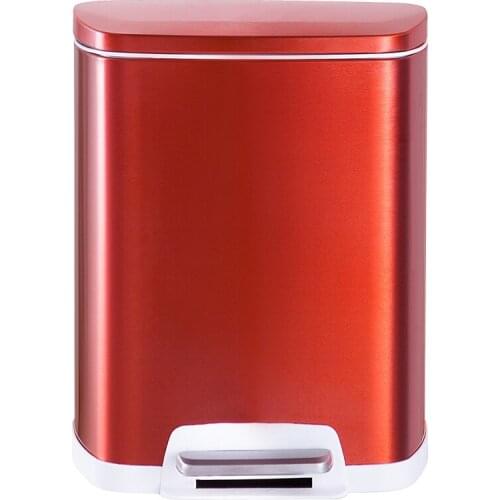 Home Thickened Stainless Steel Dustbin Kitchen Toilet Trash Can Kitchen Garbage Can Garbage Can with Lid Bedroom Trash Can