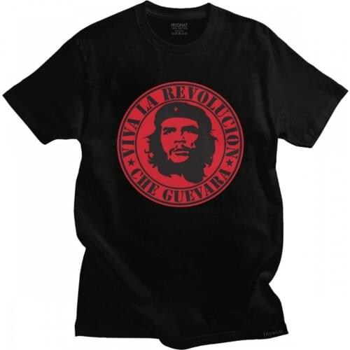 Stylish Che Guevara Tshirt Men Short Sleeves Graphic Revolucion T-shirt O-neck Casual Tee Loose Fit Soft Cotton T Shirt Clothing