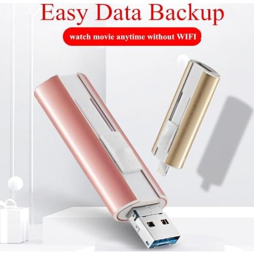 IOS OTG USB Flash Drive 3 in 1 Pendrive for iPhone/IOS/Type-C/Android/PC 128GB 64GB 32GB 16GB 8GB pendrive usb 3.0 Key MFi drive