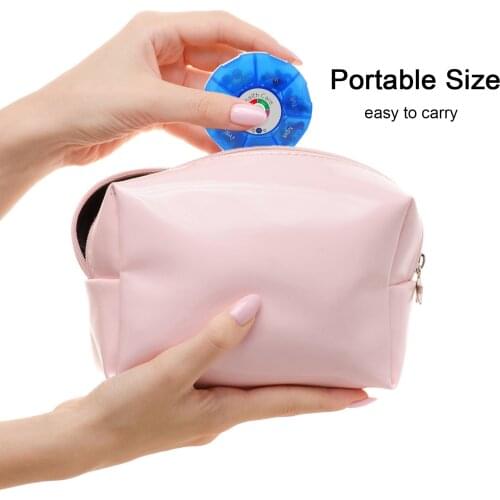 Portable Pill Organizer Pill Box Case Electronic Timer Alarm Clock Reminder Medicine Storage Dispenser Container for Travel