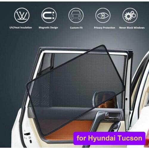 Magnetic Window Curtain Visor For Hyundai Tucson 2020 2019 2018 2017 2016 2010 Car Sun Shade Side Window Sunshade Mesh Cover