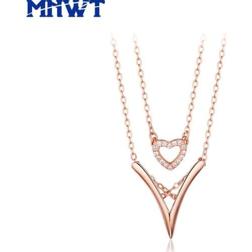 MNWT Fashion Chic V-shaped Necklaces & Pendant For Women Necklace Cubic Zirconia Crystal Rhinestone Statement Jewelry Lady Gifts