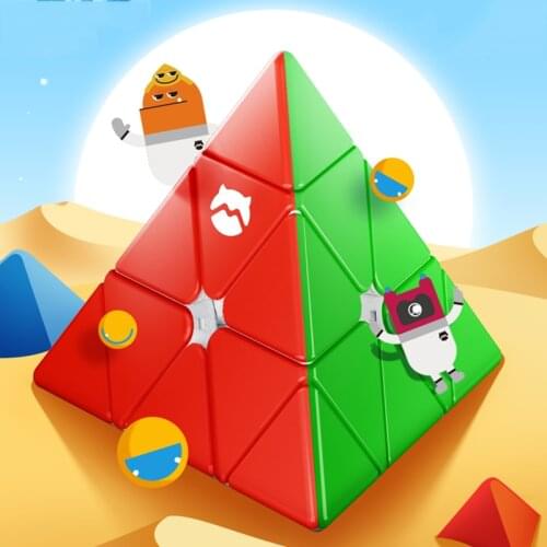 Monster Go MG251 2X2 Skew Cube Magic Cubes 2x2x2 Monster Go Pyraminx Speed Cube Educational Professional Competition Kids Toys