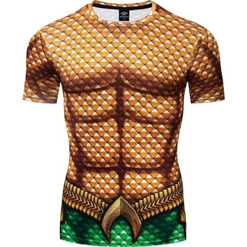 2020 t shirt men brand compression shirt shazam t-shirt 3d pattern print fitness funny t shirts fashion style