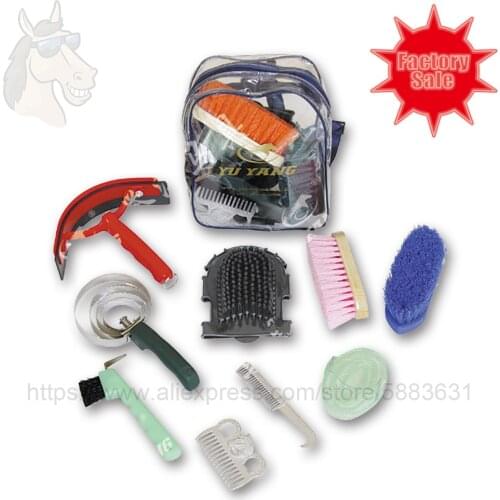 77 9006 Grooming kit backpack 9 pieces grooming kits supplied in clear PVC bag 22*8*27.5cm grooming sets factory direct sale