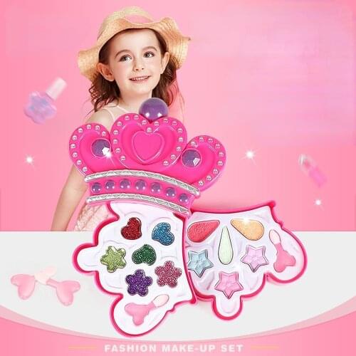 Ice cream Shape Kids Girls Makeup Tool Kit Toy Children Girls Pretend Play Make Up Toys Box Cosmetics Play Sets Toy