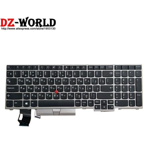 New Original Silver Russian Keyboard for Lenovo Thinkpad E580 E585 E590 E595 T590 P53S L580 L590 P52 P72 P53 P73 Laptop 01YN722
