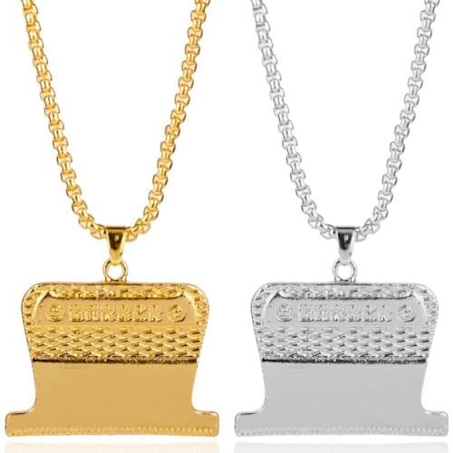 New Arrival Jewelry Barber Shop Razor Blades Pendant Necklaces Shaver Shape Necklace Cosmetologist Tool Hairdressr Men Male Gift