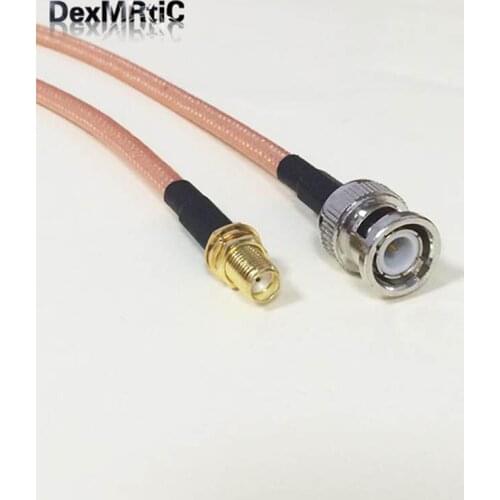 RF Coaxial cable RG142 BNC Male Plug Switch SMA Female Jack nut pigtail adapter RG142 50CM/100CM low loss