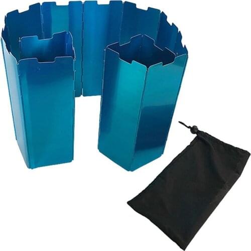 15 plates Windshield Camping Stove Foldable Wind Guard Outdoor Cooking Wind Board Aluminum Alloy Windscreen