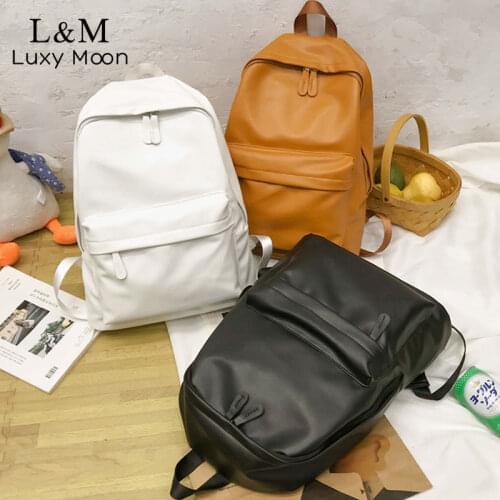 Women Leater Backpack Female Large capacity travel bag Student School Bag for Teenager Girls Shoulder Bags Ladies Mochila XA580H