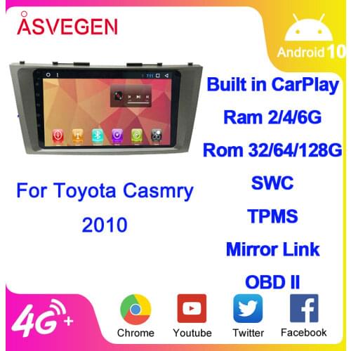 Android 8.1 Car Player For Toyota Camry 2010 With GPS Navigation Stereo Audio Multimedia Player Built In Wifi/ Blietooth