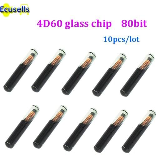 10pcs/lot Good quality Blank 4D60 80Bit glass auto transponder Chip for Ford