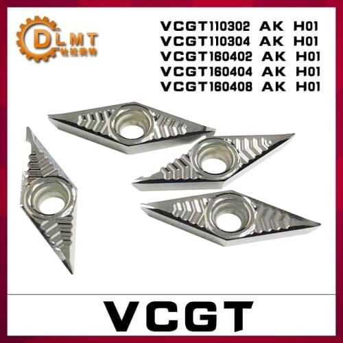 10PCS VCGT VBGT Aluminum cutter blade Insert VCGT110302 AK H01 VCGT110304 VCGT160402 VCGT160404 VCGT160408 CNC Lathe Tool