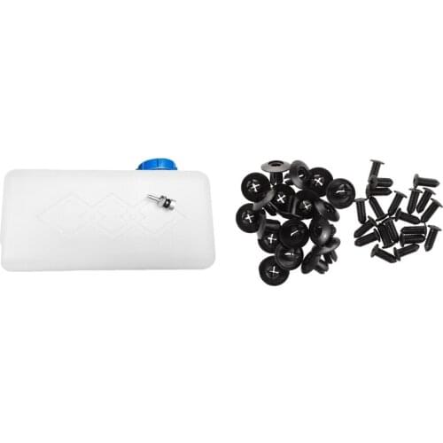 20 Pcs 8Mm Screw Panel Clips Plastic Rivet Black & 1 Pcs 5.5L Fuel Tank Oil Gasoline Petrol Plastic Storage Canister