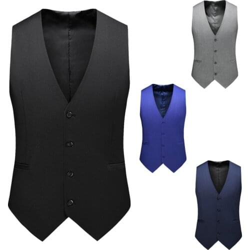 2021 mens slim casual all-match boutique new solid color casual fashion suit vest vest top men clothing