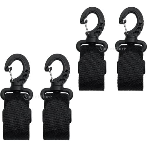 4pcs Kayak Paddle Clip Kayak Oar Holder Canoe Boat Paddle Oar Carrier Black, Easy to Attach to Any Place
