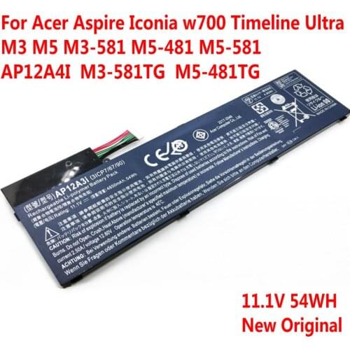 11.1V AP12A3I Laptop battery For Acer Aspire Iconia w700 Timeline Ultra M3 M5 M3-581 M5-481 M5-581 AP12A4i M3-581TG M5-481TG