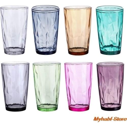 1pc 500ml Acrylic Drinking Cups for Drinking Tea Water Mug Milk Juice Glass Cup Wine Glasses Kitchen Dining Bar Drinkware Gifts