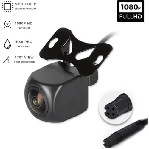 Car Rear Backup Camera Fisheye lens HD Mirror Image 4 Pin 6/10 M Parking Line Waterproof 170 Degree Wide View Angle Night Vision
