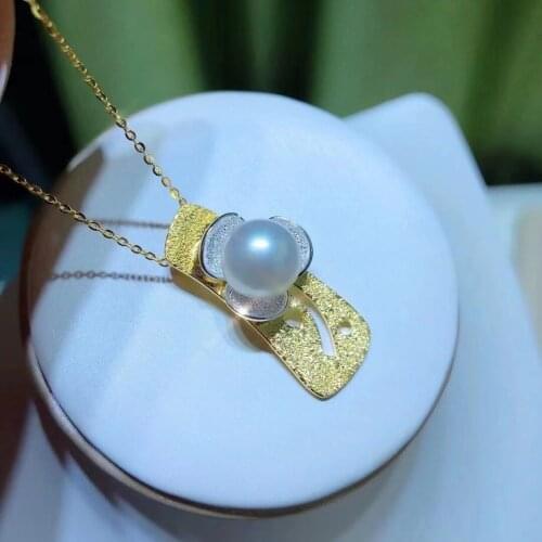 Flower New 925 Sterling Silver Pendant Base Settings Mountings Findings Parts for Pearl Crystal Jade Agate Beads Stones