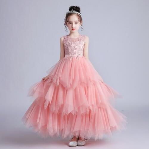 Kids Dresses For Girls Princess Dress Flower Girl Wedding Evening Gowns Party Dresses Teenage Dress vestido 4 6 8 10 13 14 Year