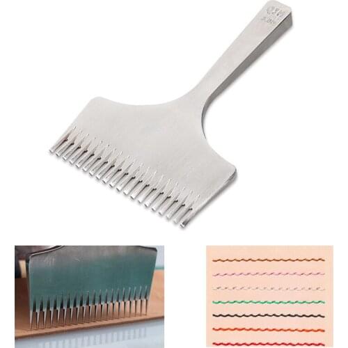 20Teeth Chisel Leather Sewing Stitching Punching, 3.85mm Leather Craft Hole Punch Tool, DIY Making Leather Craftwork Supplies