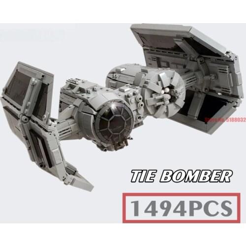 New 1494PCS Space TIE Bomber Fighter Star Space Wars Building Blocks Figures Bricks MOC-13952 Children Toys Kid Gifts