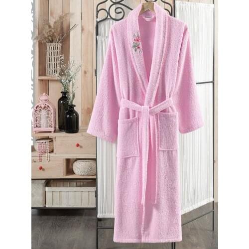 Batthroom Accessories Set %100 Cotton Unisex Bathrobe with Different Color Options Robe Pack S/M - L/XL
