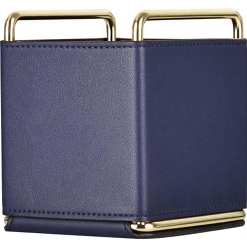 Desktop Storage Box Leather Remote Control Holder Desk Office Supplies For Calculator Mobile Phone Pen