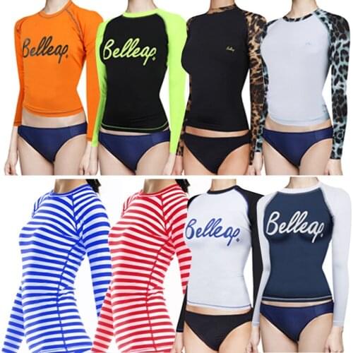 Newest Women,s Swimwear Summer Beach Rash Guard Long Sleeve Shirts - MADE IN KOREA