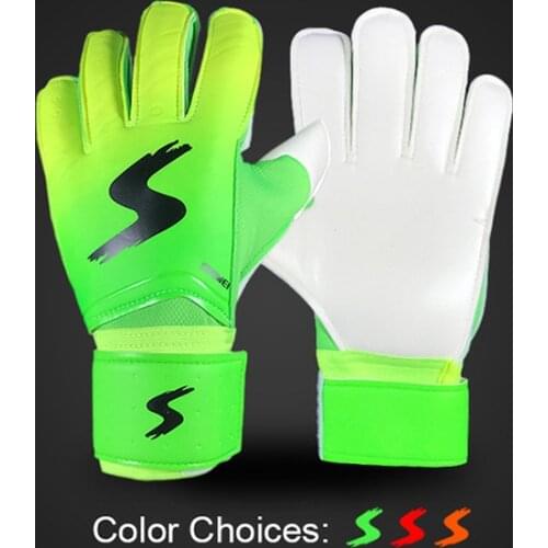 New Style Football Goalkeeper Gloves Gradient Color Latex Gloves With Finger Guard
