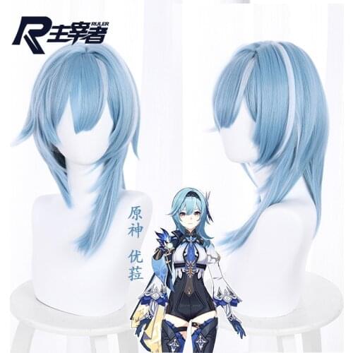 Anime Game Genshin Impact Cosplay eula Halloween Cosplay Wig Genshin Impact eula Cosplay Hair
