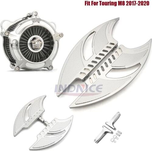 Fit For harley 2017-2020 FLTRU Road Glide Ultra chromed Floorboard Foot peg Air Cleaner filters M8