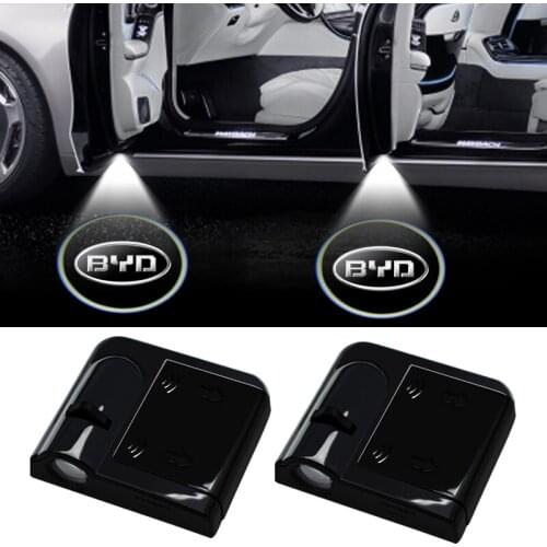 2pcs Car Door Welcome Light Car LED Lights Auto Lamp For BYD Accessories Interior F3 F0 S6 S7 E5 E6 M6 G3 G5 Decoration Goods