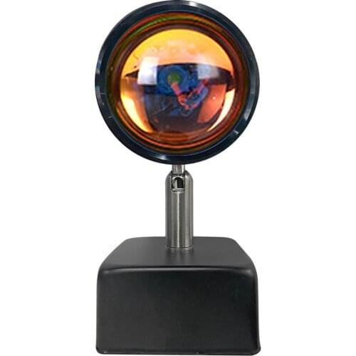 USB Sunset Rainbow Projector Projection Table Lamp LED Night Light Home Coffee Shop Live Broadcast Background Wall Decor Tool