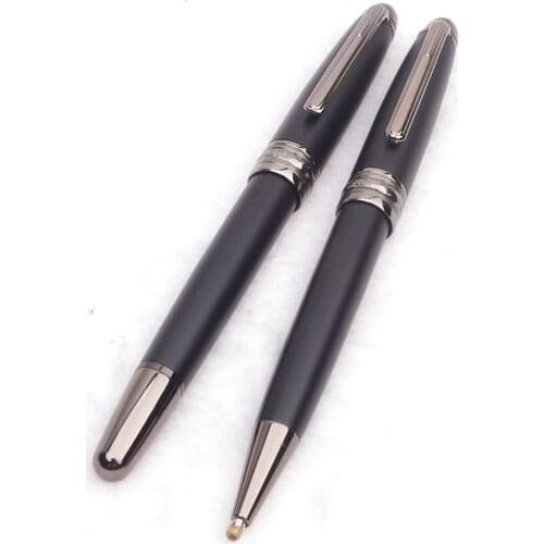 MB Matte Black Ballpoint Pens Kawaii National Metal Roller Ball Gel Pen Fointain Canetas Stationery Cute Stationary Supplies