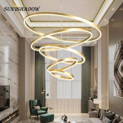 Led Pendant Light 110V 220V Modern Home Pendant Lamp for Living room Dining room KItchen Bedroom Circle Chandeliers Hanging Lamp
