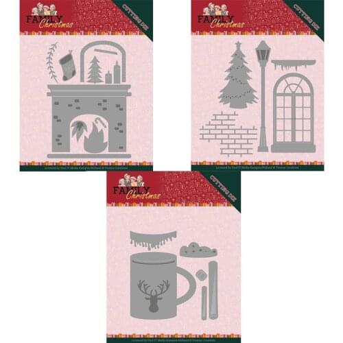 Piggy Craft metal cutting dies cut die mold Christmas stove cup window Scrapbook paper craft knife mould blade punch stencils