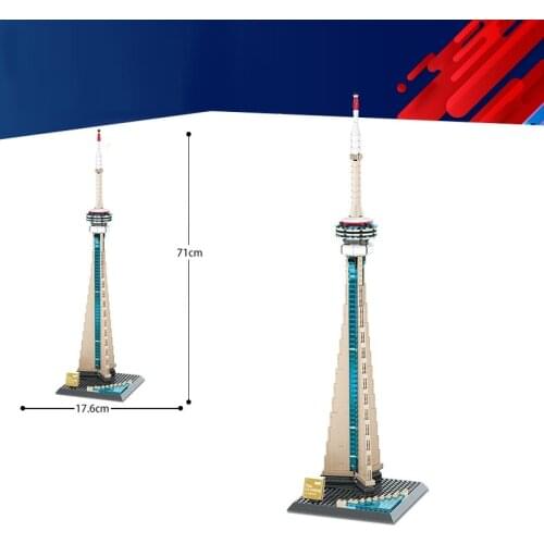 Building Blocks Toronto TV Tower Building Model Replica World Famous Architecture Minifigures Street View Toys Miniature
