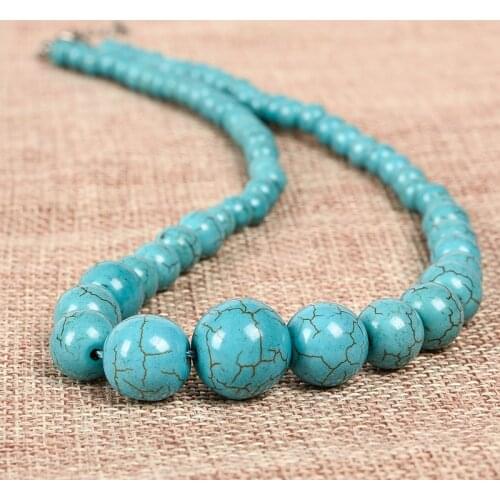 The punk style chipping decoration Turquoise of fresh air blue and the specific material quality