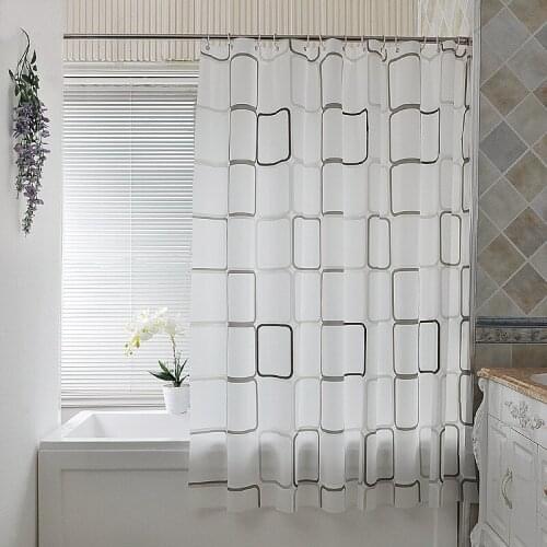 Bathroom Shower Curtain Modern Waterproof PEVA Bath Curtain Mildew Proof Shower Curtains Seaside Style Toilet Door Curtain
