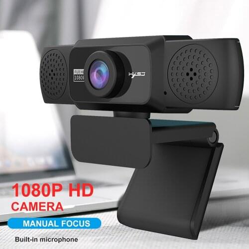 1080P Computer Camera HXSJ S5 HD Built-in 8m Sound-absorbing Microphone Web Camera for Laptop Desktop TV Box
