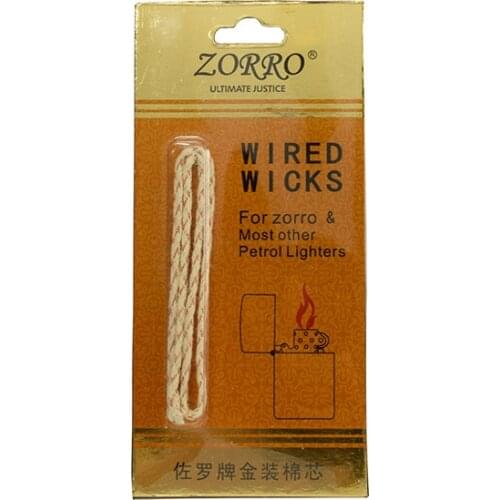 High Grade 33cm Long Copper Wire Cotton Core Wicks Replacement For ZP Zorro Kerosene Lighter & Most Petrol Lighters Wholesale