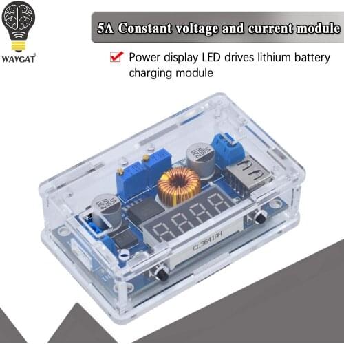 5A 75W 5-36V to 1.25-32V DC-DC Step Down Voltage Inverter Converter Regulator CC CV Power Transformer Supply USB Protective Case