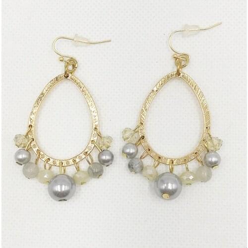 Top Design OEM Women Promotion Gift Pendant Earrings Jewelry Drop Dangling Ear Zine Alloy Drop Charm Earring