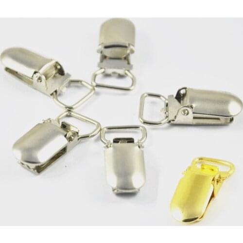 10 mm Metal Paci Pacifier Suspender Clips Holders for Craft Project Gold/Silver High Quality 20PCS/LOT