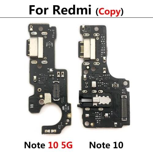 10Pcs USB Charging Port Mic Microphone Dock Connector Board Flex Cable For Redmi Note 10 Repair Parts