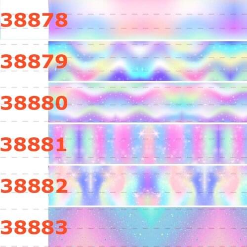 10yards - different sizes -Gradient color printed Grosgrain ribbon - beautiful /rainbow color ribbon