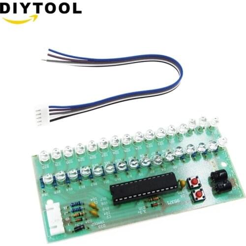 2-Channel Dual 16 LED Level Indicator Display Module VU Meter Board Green Color